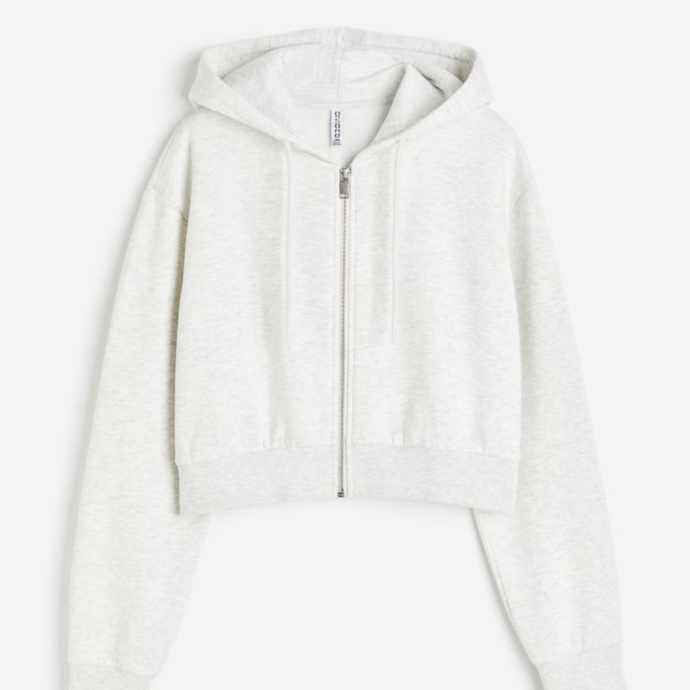 H&M GREY CROPPED HOODIE!
